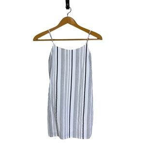 𝅺LULUS Striped mini Dress spaghetti strap sundress lined size small
